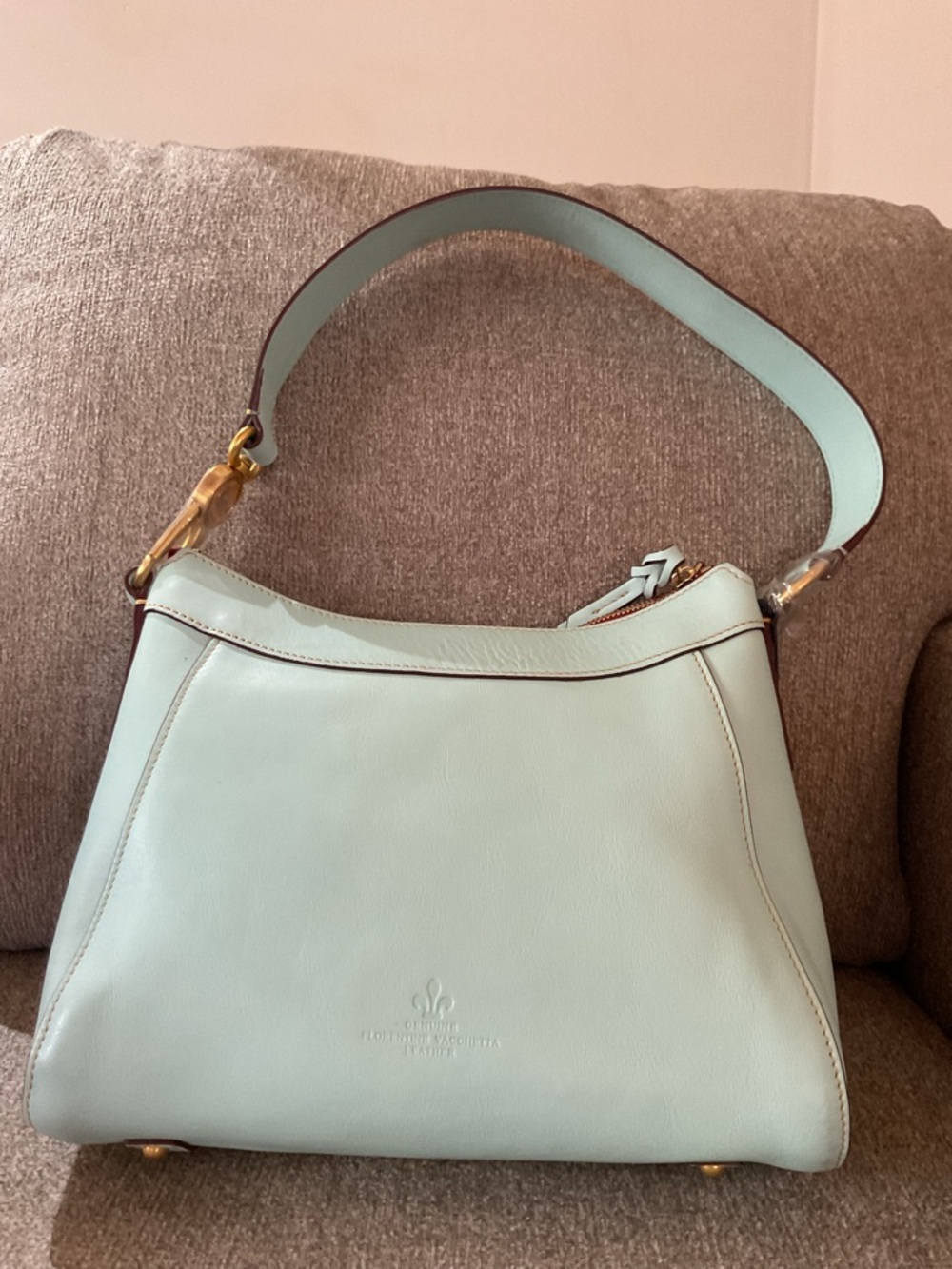 New Dooney and Bourke Pale Blue Florentine Cassidy Hobo - Picture 4 of 4